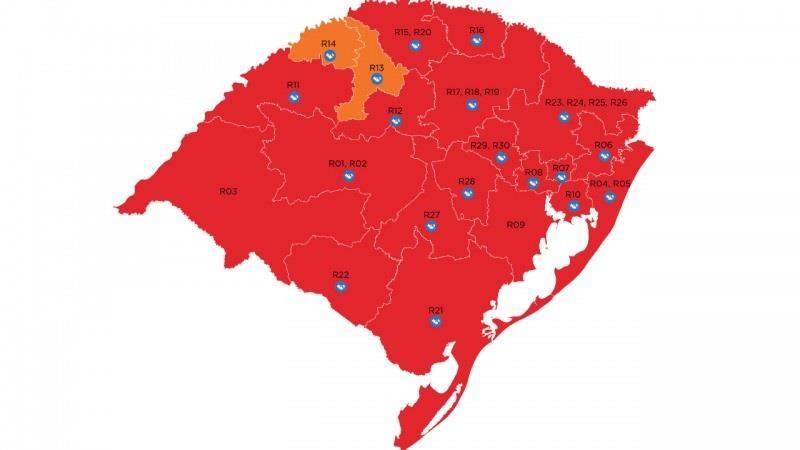 Recursos são indeferidos e RS fica quase todo vermelho no mapa definitivo da 36ª rodada