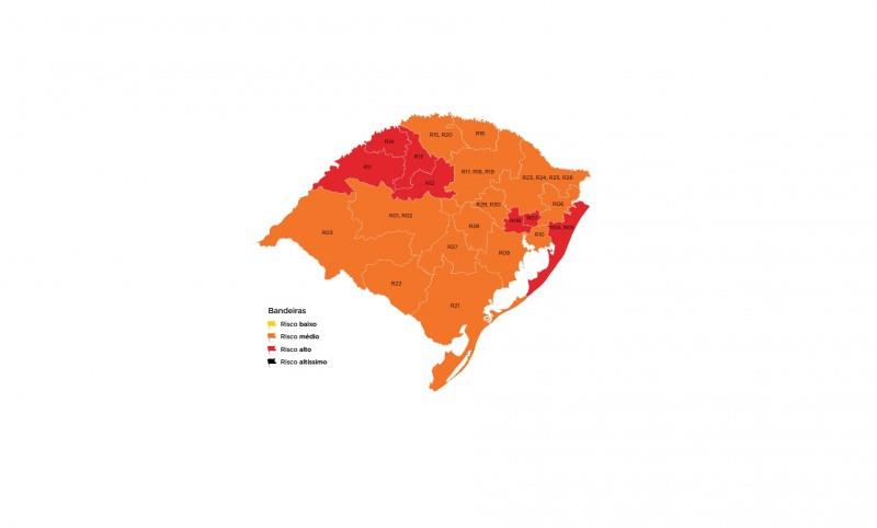 Com quatro recursos aceitos, mapa definitivo da 28ª semana tem sete regiões em vermelho