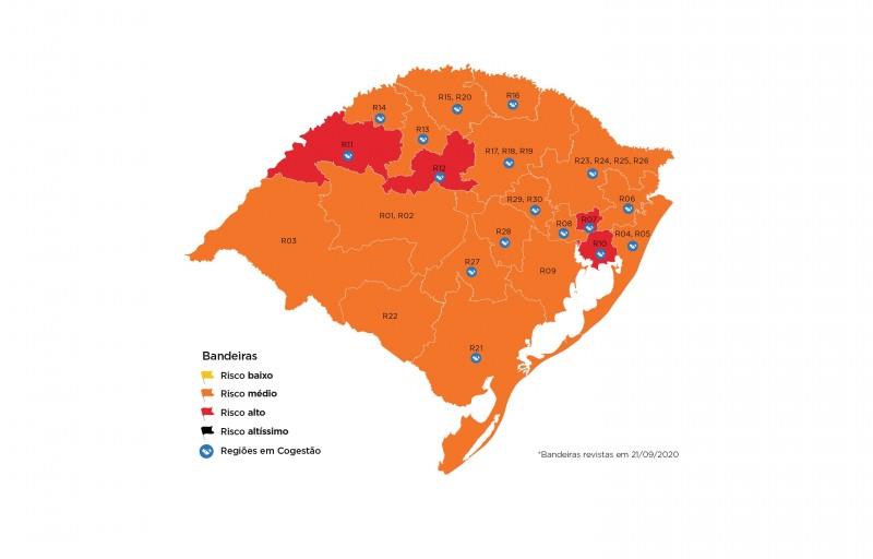 20ª rodada do Distanciamento Controlado tem quatro regiões em vermelho