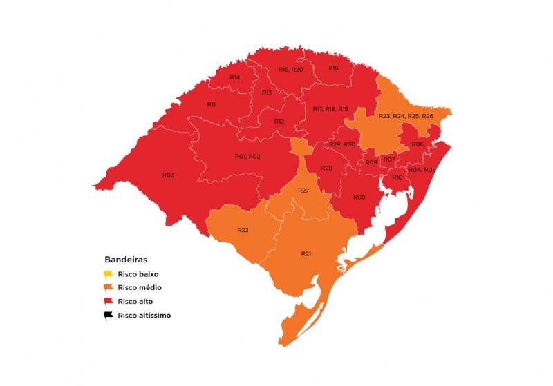 Três regiões em bandeira vermelha enviam recursos ao mapa preliminar da 38ª rodada