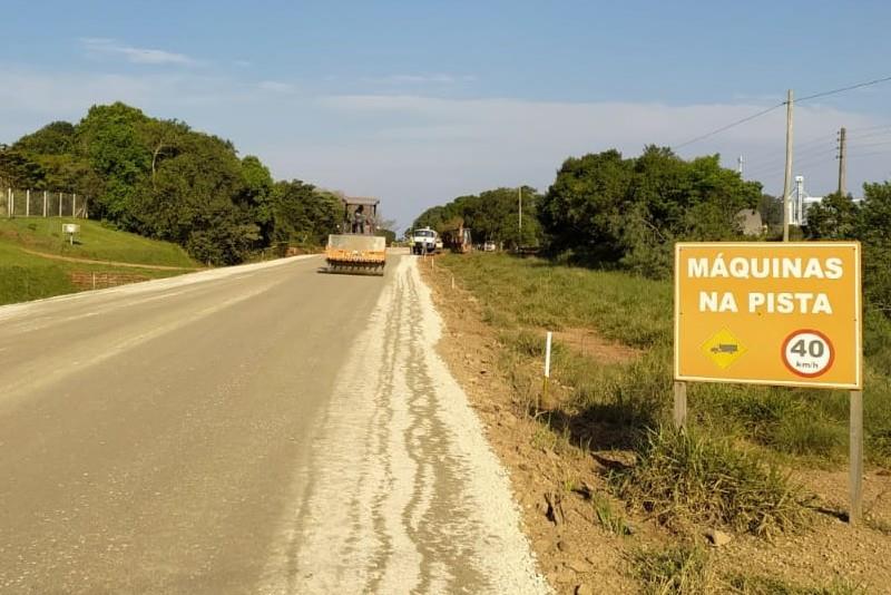 Retomada obra na ERS-403, entre Cachoeira do Sul e Rio Pardo