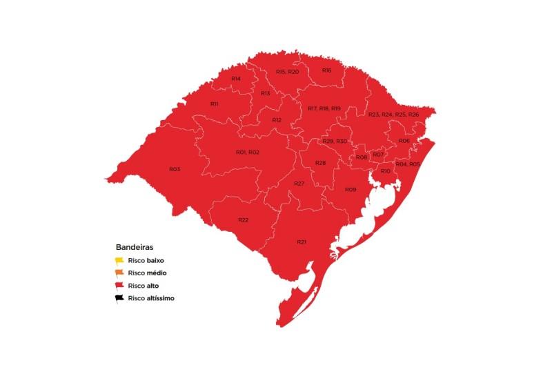 Mapa preliminar com 21 regiões em bandeira vermelha recebe 11 pedidos de reconsideração