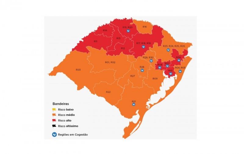 Região de Santa Cruz é classificada com bandeira laranja