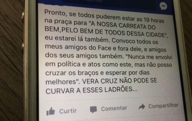 Comunidade organiza carreata contra irregularidades