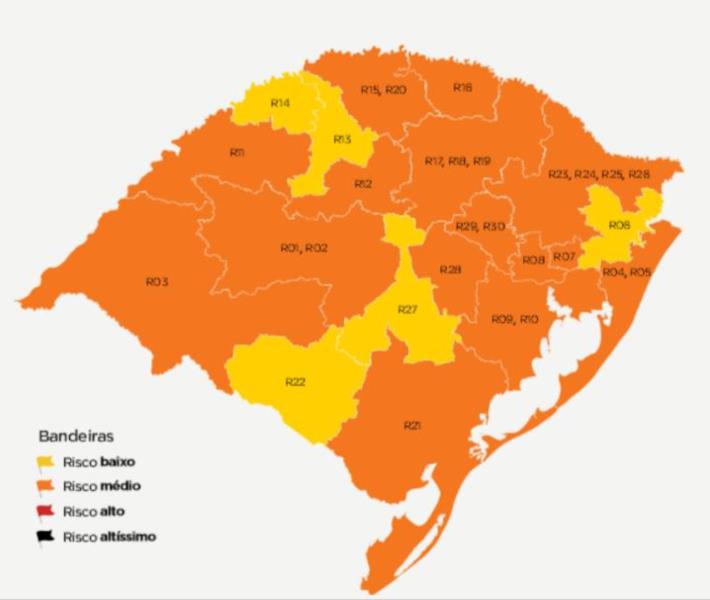 Santa Cruz se mantém na bandeira laranja no modelo de distanciamento do Estado