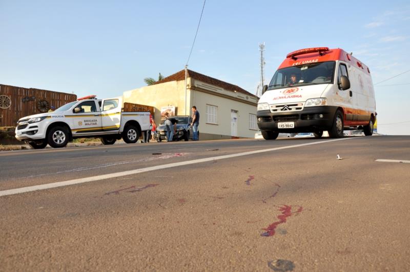 Condutora de moto fica ferida em acidente