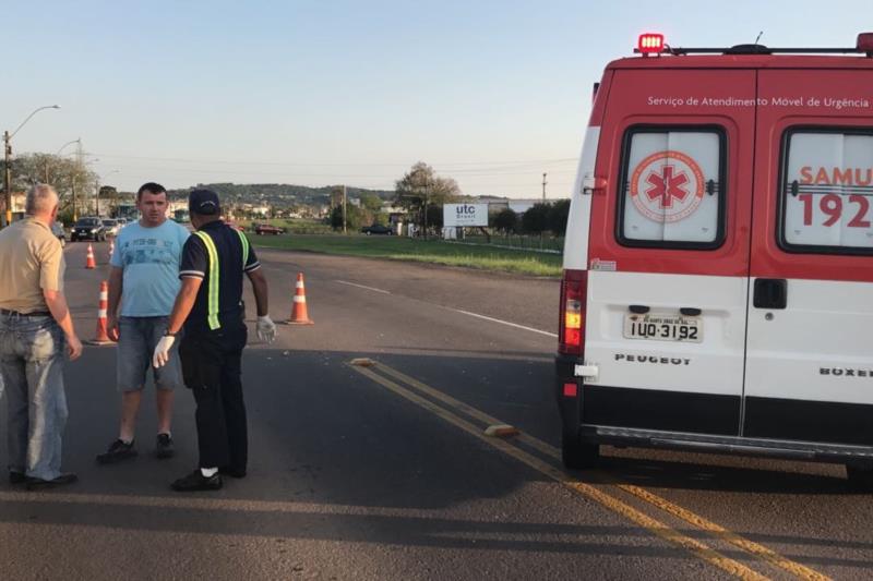 Idosa é atropelada por motocicleta em Santa Cruz