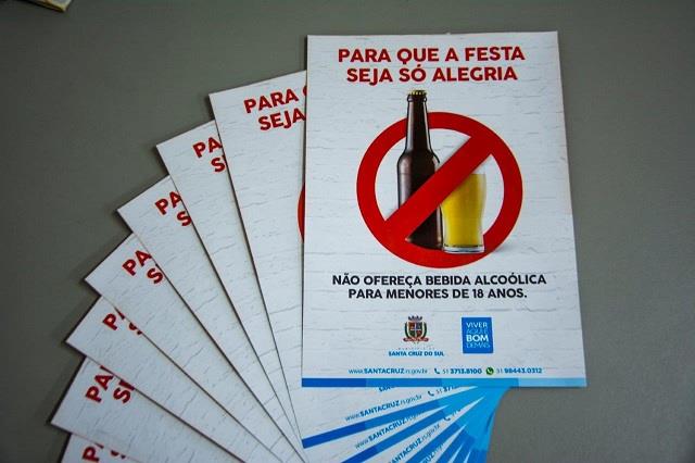 Campanha alerta sobre a proibição de bebida alcoólica