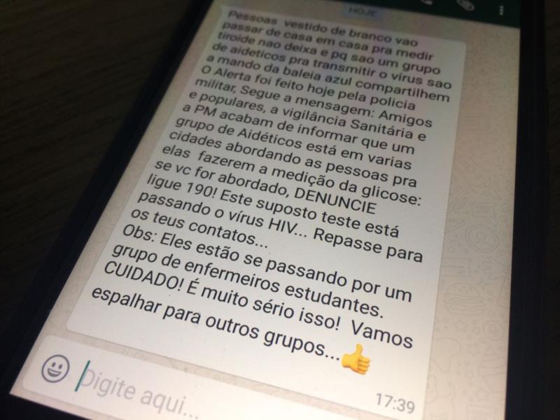 Alerta de grupo que transmite HIV é boato