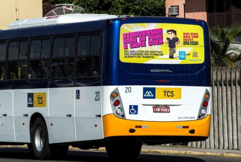 Transporte coletivo entra na campanha pelo uso da faixa de segurança