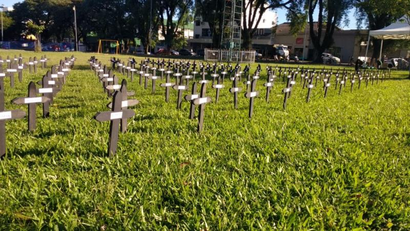 Ato lembra vítimas de acidentes de trabalho