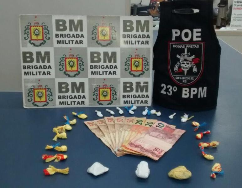 POE apreende porcões de cocaína e maconha em Santa Cruz