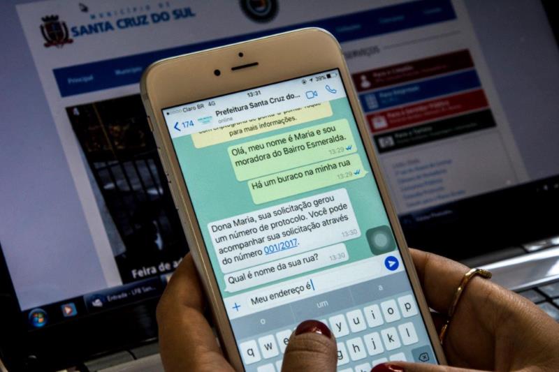 Prefeitura de Santa Cruz adere ao WhatsApp para receber demandas