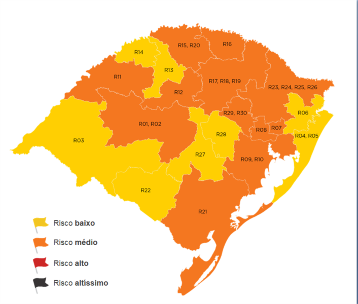 Região de Santa Cruz melhora índices e alcança bandeira amarela