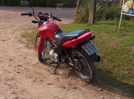 Moto furtada é localizada em Mato Alto