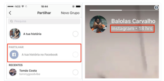 Stories do Instagram começam a aparecer no Facebook