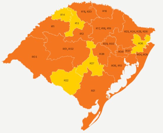 Região pode chegar a bandeira amarela neste sábado