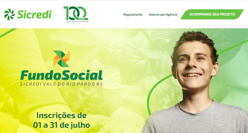 Sicredi Vale do Rio Pardo abre inscrições para o Fundo Social 2020