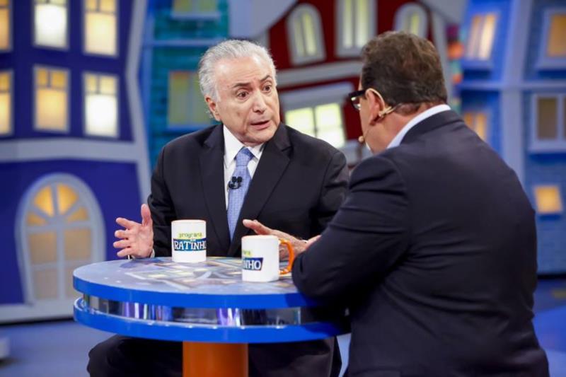 Temer reafirma no programa do Ratinho que, sem reforma, Previdência vai quebrar