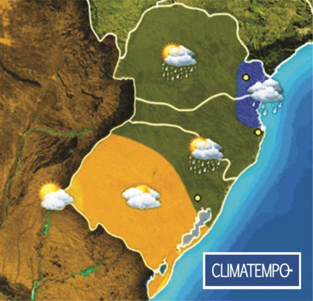 Nova frente fria traz chuvas ao estado