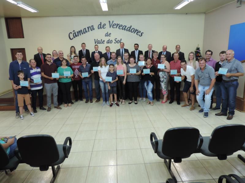 Câmara enaltece as 20 maiores  geradoras de ICMS de Vale do Sol