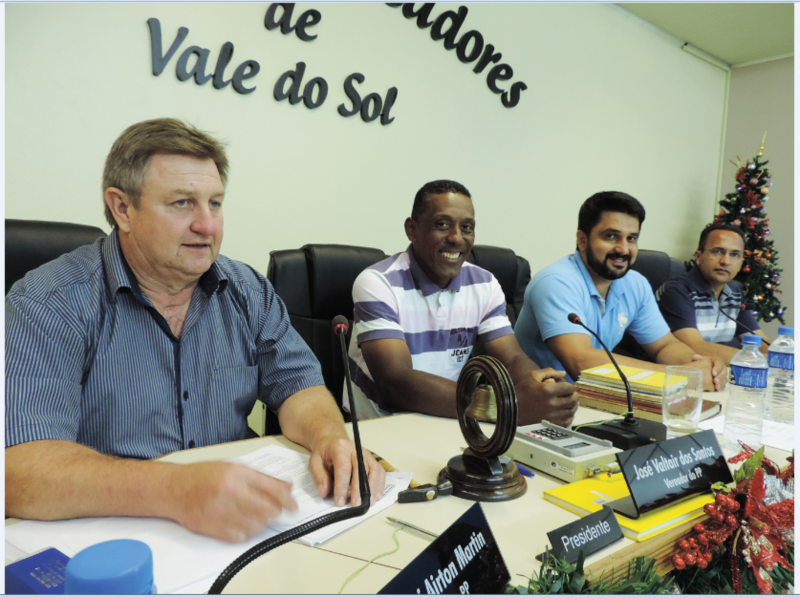 No Vale do Sol, José Valtair dos Santos foi escolhido presidente da Câmara