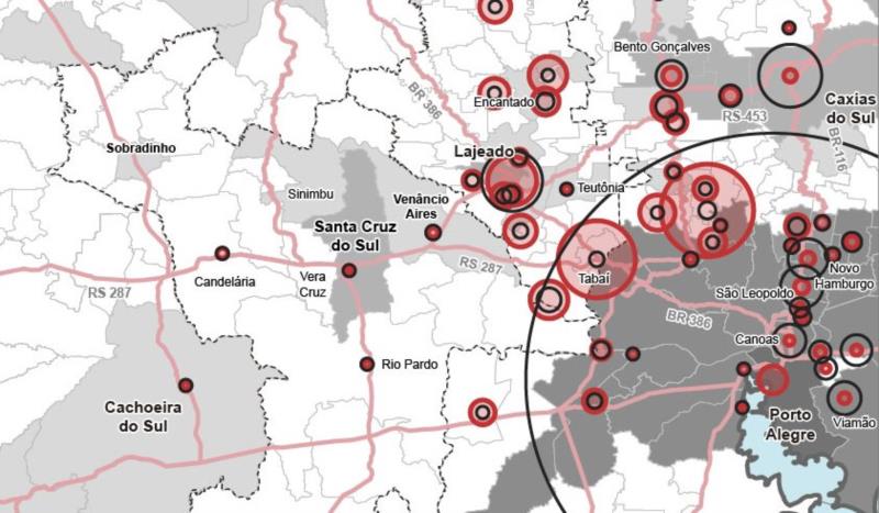 Estudo feito na Unisc mostra dispersão territorial do coronavírus no Rio Grande do Sul