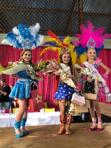 Lunara, Bruna e Andressa são as soberanas do Carnaval Infantil do Interior