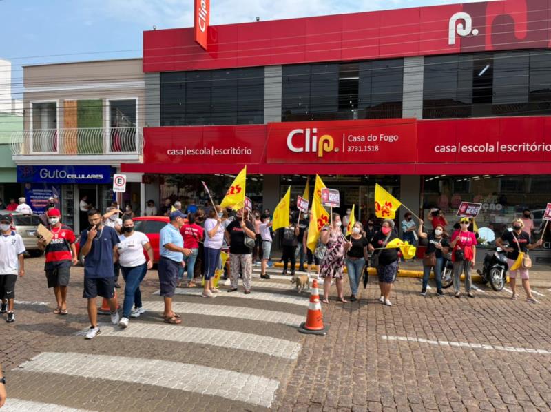 Cpers realiza protesto contra o Governo Eduardo Leite em Rio Pardo