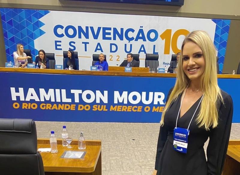 Republicanos oficializa Bruna Molz como candidata a deputada estadual