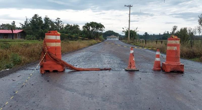 Obras de pavimentação em Linha Sapé se aproximam da etapa final