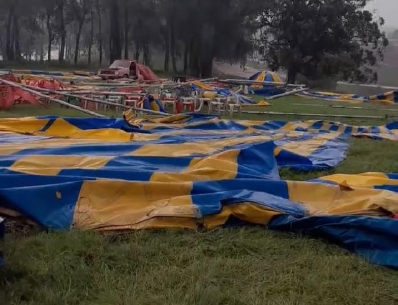 Circo que está em Encruzilhada faz desabafo após destruição: “Entregamos na mão de Deus”