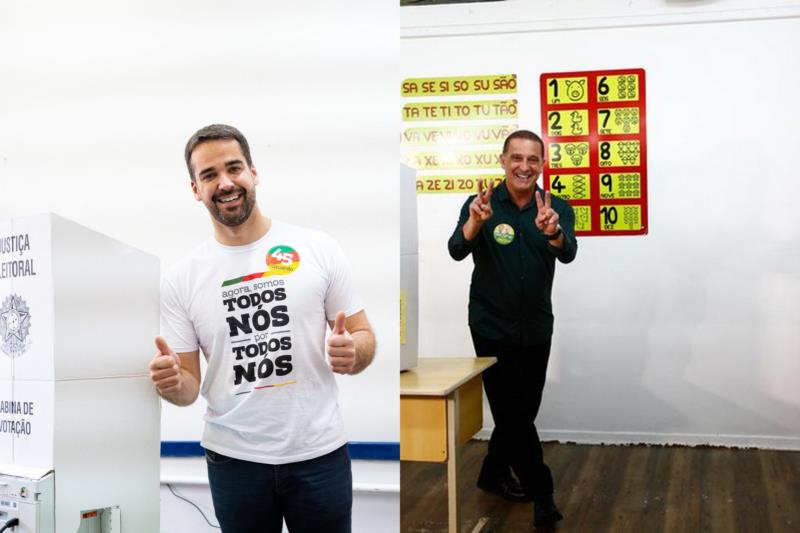 Candidatos ao Governo do Rio Grande do Sul votam na manhã deste domingo