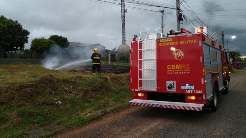 Incêndio em vegetação mobiliza Corpo de Bombeiros em Venâncio Aires