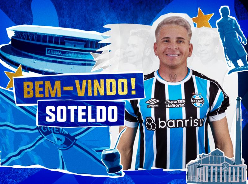 Grêmio anuncia as contratações de Dodi e Soteldo