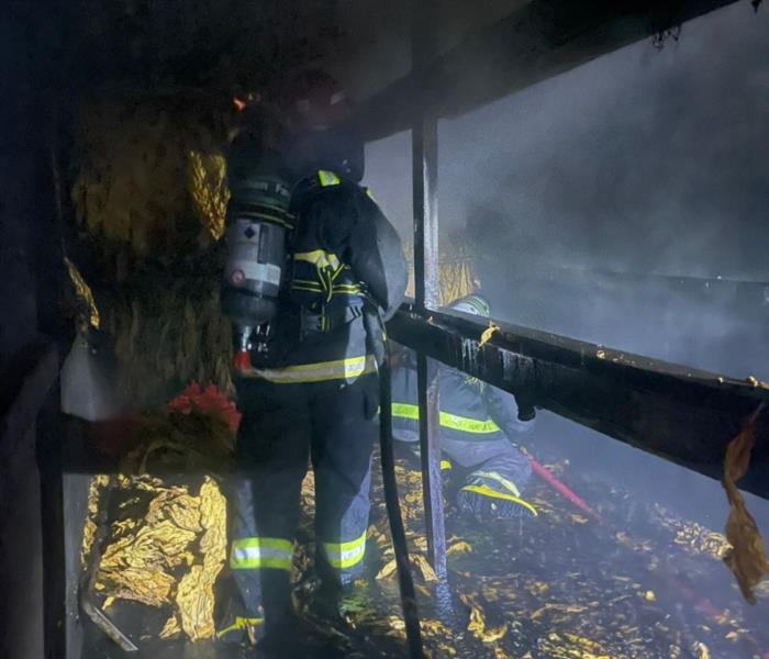 Incêndio em estufa de tabaco mobiliza Bombeiros Voluntários de Candelária