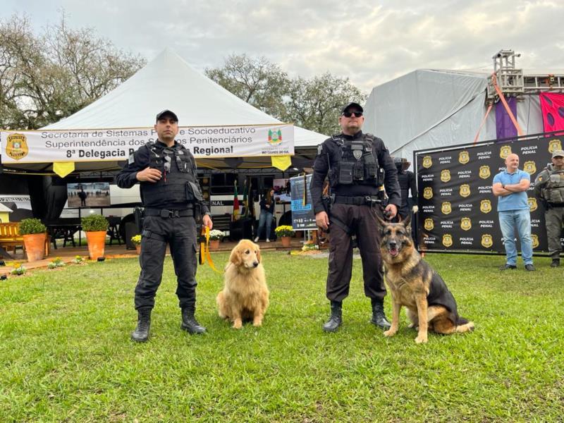 Canil da Polícia Penal é destaque na Oktoberfest com apresentação de projeto de cinoterapia