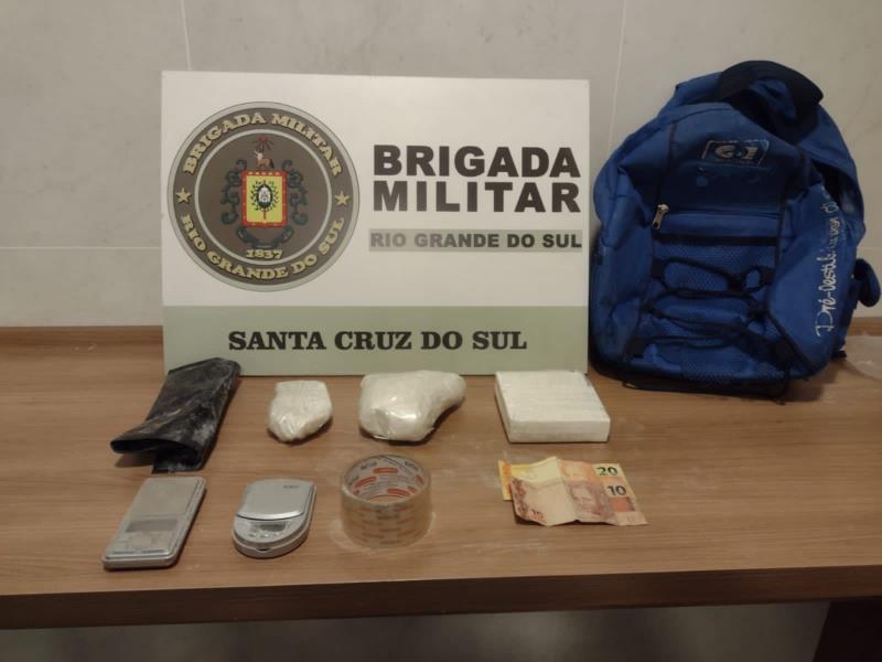 Homem é preso com mais de um quilo de cocaína em Santa Cruz do Sul