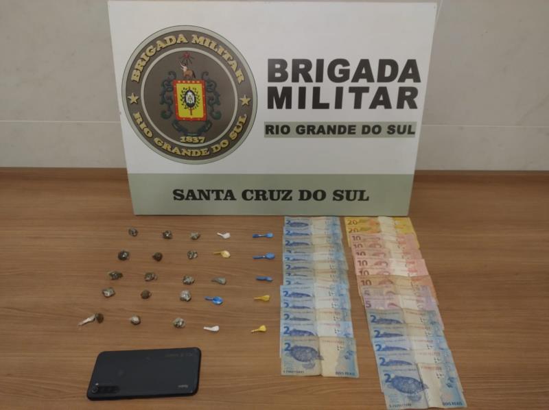 Homem é preso com maconha e cocaína em Santa Cruz do Sul