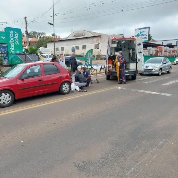 Mulher fica ferida após colisão em Venâncio Aires