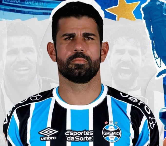 Grêmio anuncia a contratação do centroavante Diego Costa