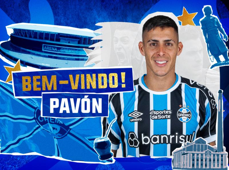 Grêmio anuncia a contratação do atacante argentino Cristian Pavón