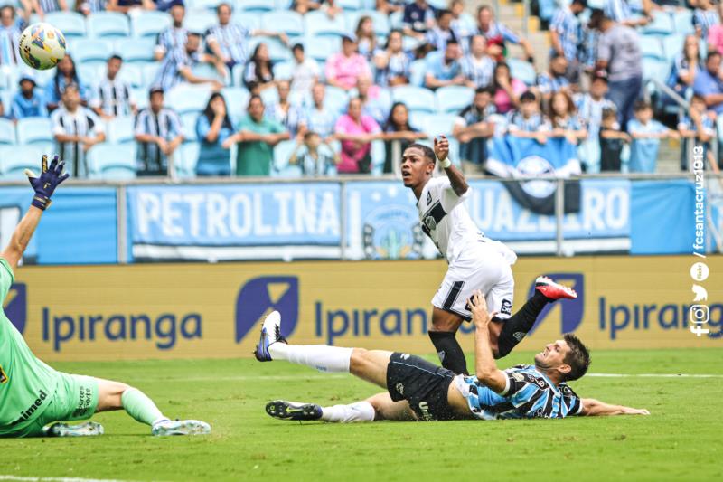 Santa Cruz é goleado pelo Grêmio e se complica ainda mais na luta contra o rebaixamento