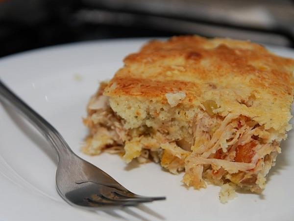 Torta de frango de liquidificador