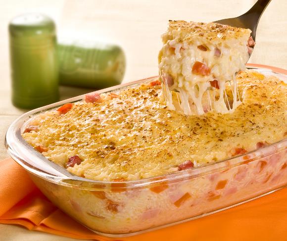 Arroz de forno à parmegiana