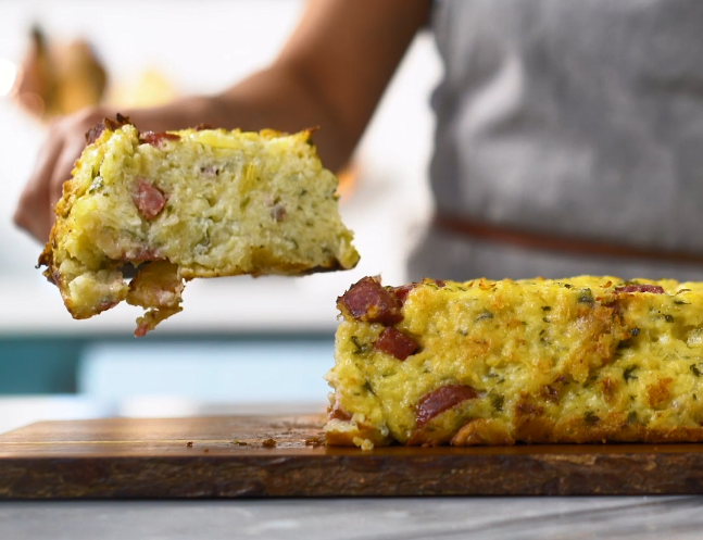 Bolo de Batata e Linguiça