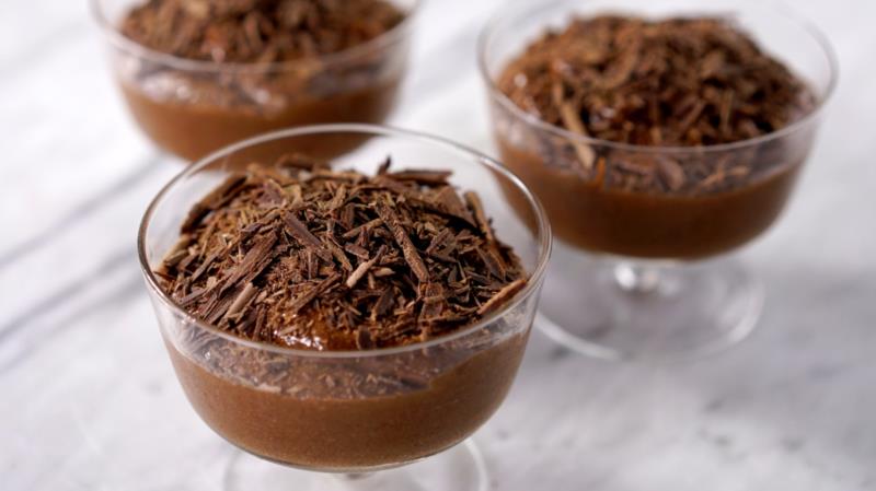 Mousse de chocolate meio amargo