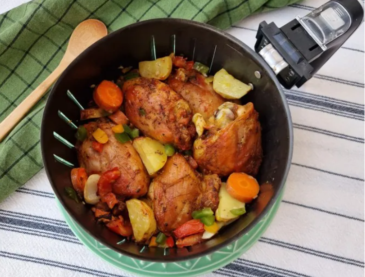 Frango com Legumes na Airfrier