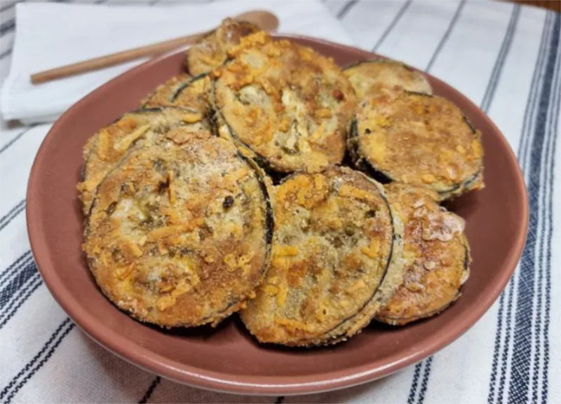 Berinjela empanada crocante no forno