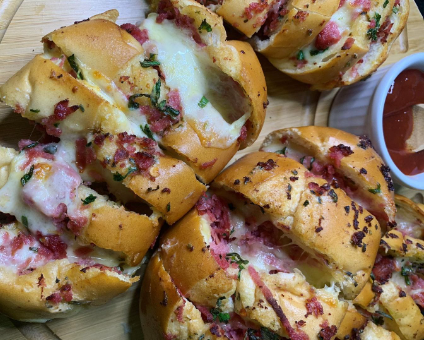 Pão de alho com calabresa